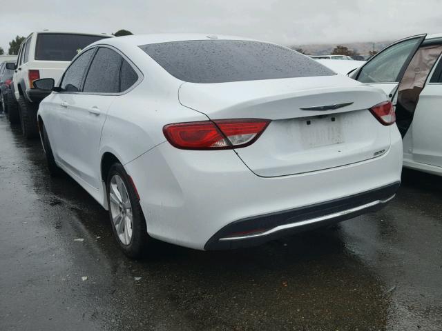 1C3CCCAB7FN630815 - 2015 CHRYSLER 200 LIMITE WHITE photo 3