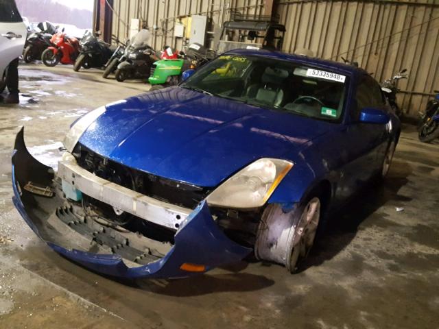 JN1AZ34E44T064227 - 2004 NISSAN 350Z COUPE BLUE photo 2