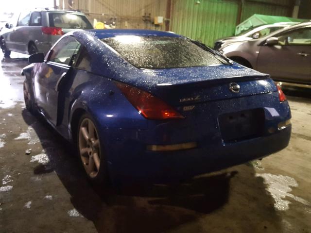 JN1AZ34E44T064227 - 2004 NISSAN 350Z COUPE BLUE photo 3