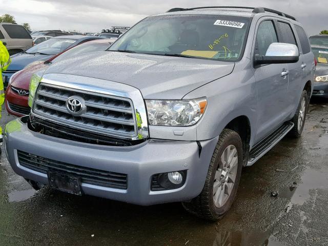 5TDJY5G10FS124395 - 2015 TOYOTA SEQUOIA LI SILVER photo 2