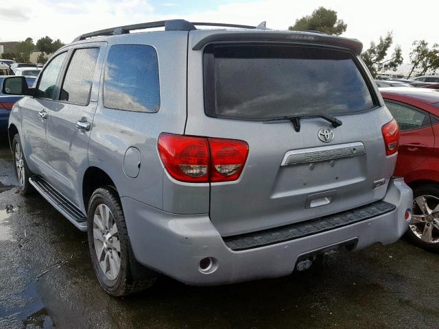 5TDJY5G10FS124395 - 2015 TOYOTA SEQUOIA LI SILVER photo 3