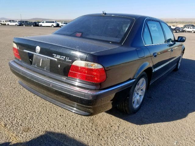 WBAGJ03491DD74546 - 2001 BMW 750 IL BLACK photo 4