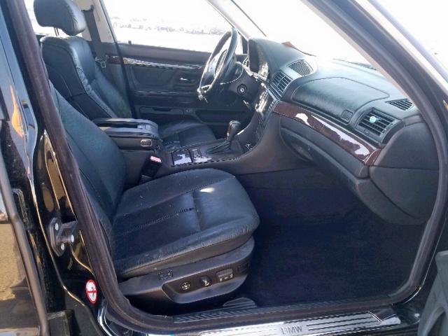WBAGJ03491DD74546 - 2001 BMW 750 IL BLACK photo 5