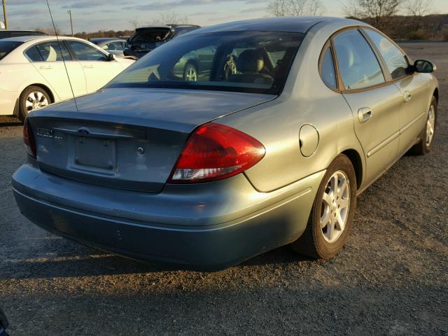 1FAFP56U66A234200 - 2006 FORD TAURUS SEL GREEN photo 4