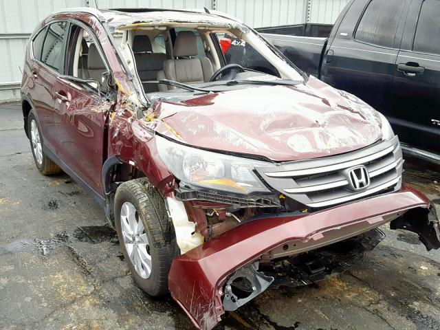 5J6RM4H70EL119896 - 2014 HONDA CR-V EXL BURGUNDY photo 1