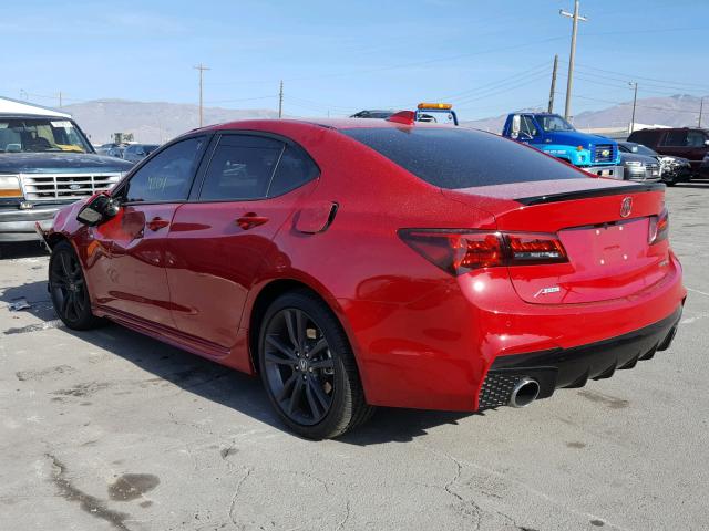 19UUB3F65KA000485 - 2019 ACURA TLX RED photo 3