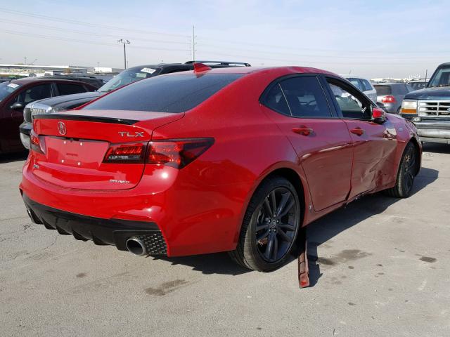 19UUB3F65KA000485 - 2019 ACURA TLX RED photo 4