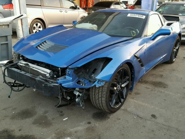 1G1YL2D7XE5104592 - 2014 CHEVROLET CORVETTE S BLUE photo 2