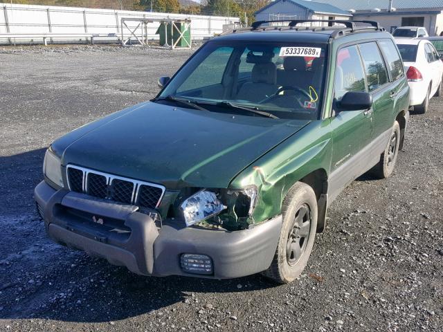 JF1SF63592H742487 - 2002 SUBARU FORESTER L GREEN photo 2