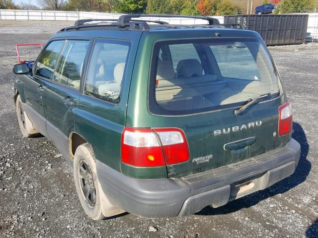 JF1SF63592H742487 - 2002 SUBARU FORESTER L GREEN photo 3