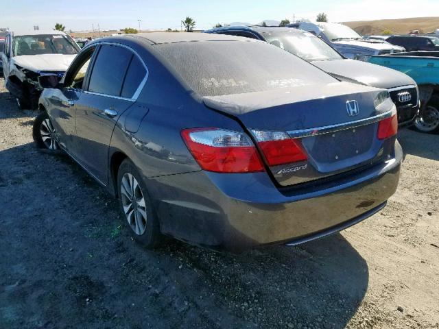 1HGCR2F38DA004850 - 2013 HONDA ACCORD LX GRAY photo 3