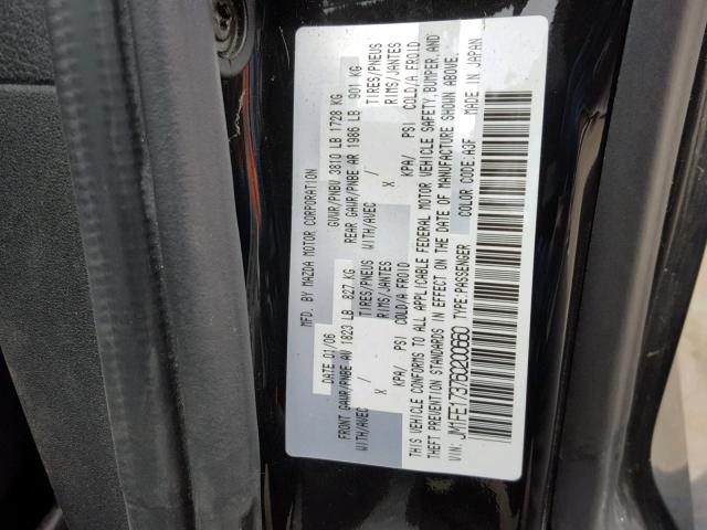 JM1FE173760200660 - 2006 MAZDA RX8 BLACK photo 10