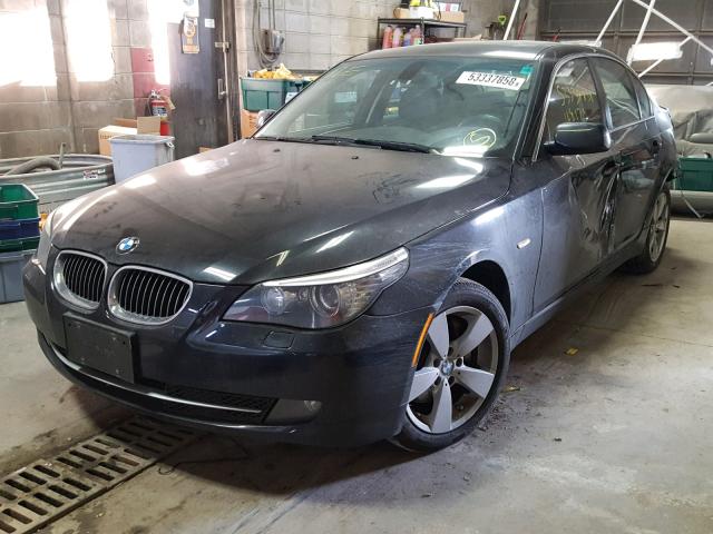 WBANV13568C150609 - 2008 BMW 528 XI BLACK photo 2