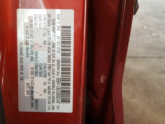 JM1CR293160114559 - 2006 MAZDA 5 RED photo 10