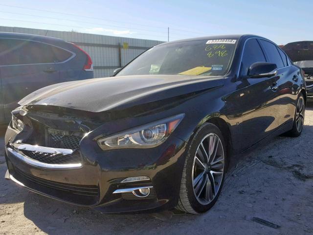 JN1BV7AP3EM688898 - 2014 INFINITI Q50 BASE BLACK photo 2