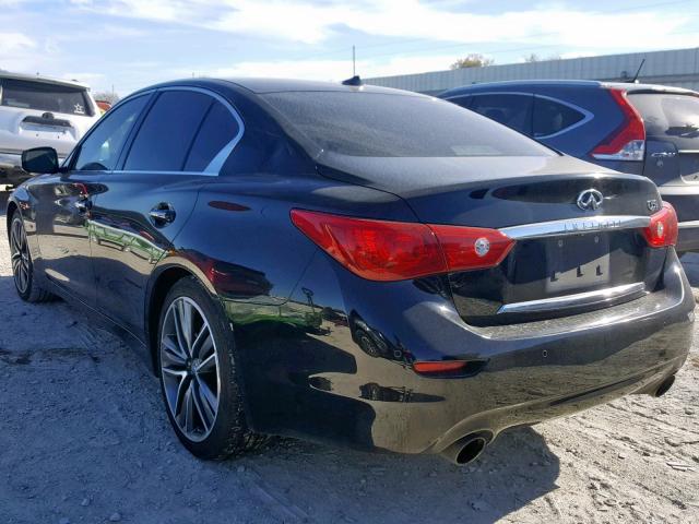 JN1BV7AP3EM688898 - 2014 INFINITI Q50 BASE BLACK photo 3