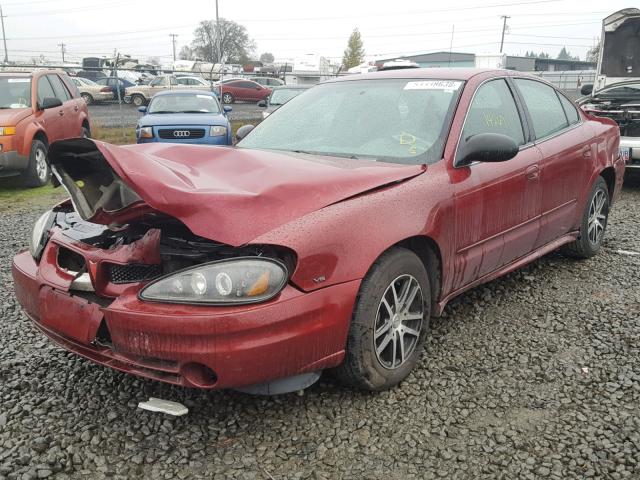 1G2NE52E85M155705 - 2005 PONTIAC GRAND AM S MAROON photo 2