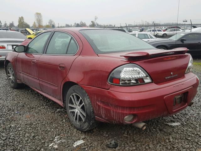 1G2NE52E85M155705 - 2005 PONTIAC GRAND AM S MAROON photo 3