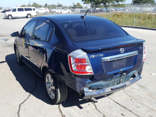 3N1AB6AP8BL660812 - 2011 NISSAN SENTRA 2.0 BLUE photo 3