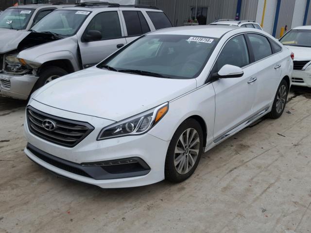 5NPE34AF0GH306796 - 2016 HYUNDAI SONATA SPO WHITE photo 2