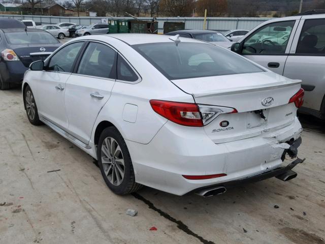 5NPE34AF0GH306796 - 2016 HYUNDAI SONATA SPO WHITE photo 3