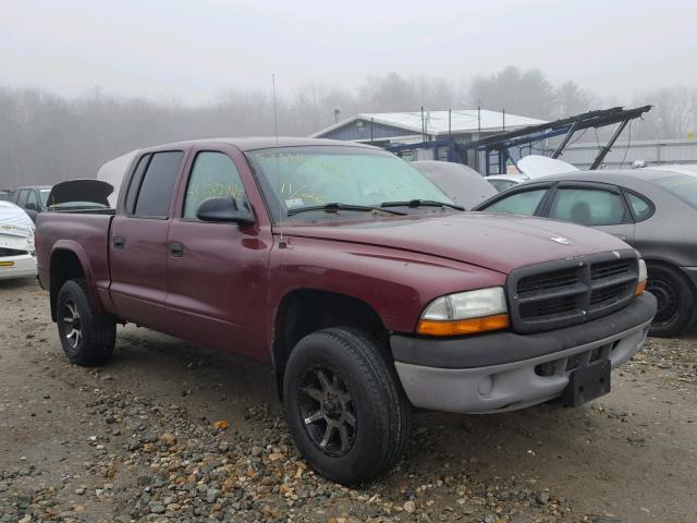 1D7HG48X73S227448 - 2003 DODGE DAKOTA QUA MAROON photo 1