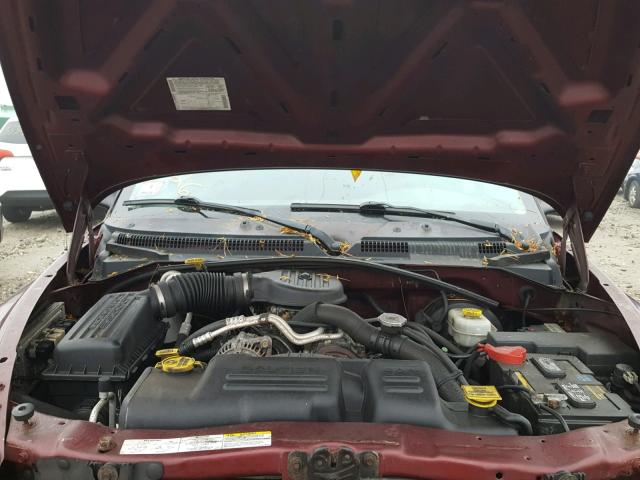 1D7HG48X73S227448 - 2003 DODGE DAKOTA QUA MAROON photo 7