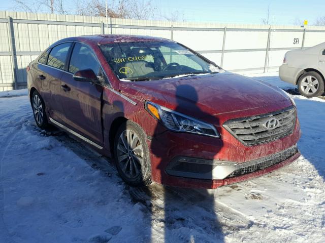 5NPE34AF5FH040819 - 2015 HYUNDAI SONATA SPO RED photo 1