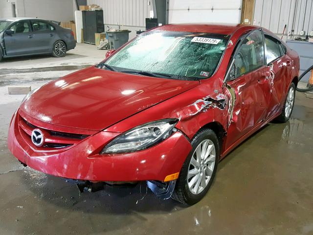 1YVHZ8DH1C5M43881 - 2012 MAZDA 6 I BURGUNDY photo 2