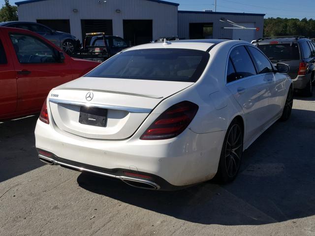 WDDUG8DB8JA386241 - 2018 MERCEDES-BENZ S 560 WHITE photo 4