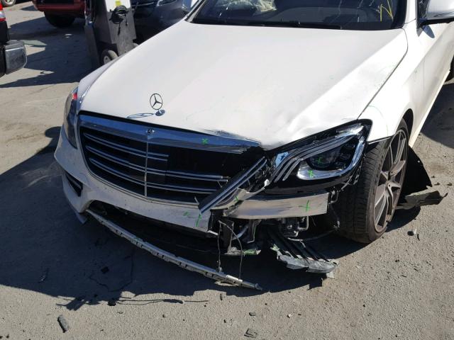 WDDUG8DB8JA386241 - 2018 MERCEDES-BENZ S 560 WHITE photo 9