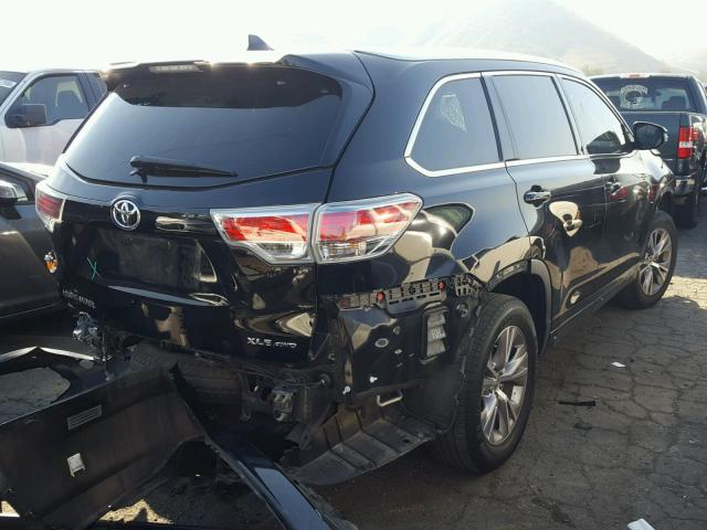 5TDJKRFH0FS110911 - 2015 TOYOTA HIGHLANDER BLACK photo 4