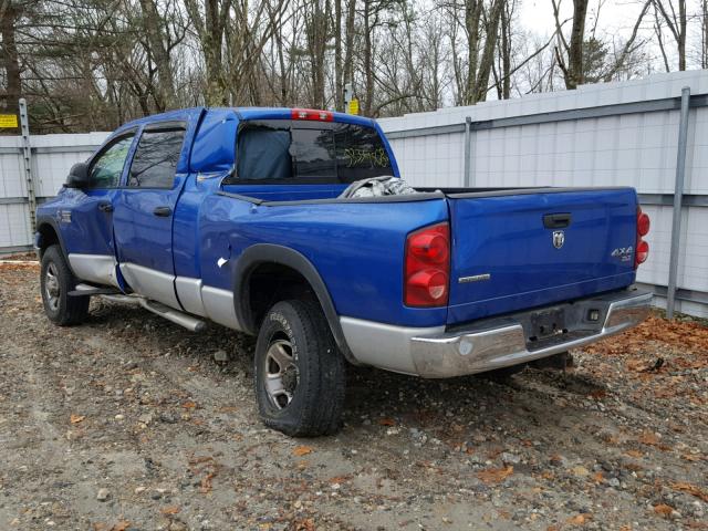 3D7KS29AX7G849056 - 2007 DODGE RAM 2500 BLUE photo 3