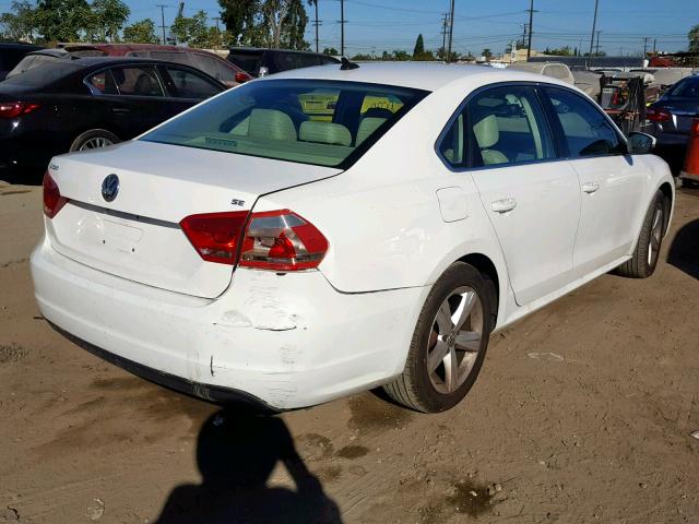 1VWBP7A37DC131160 - 2013 VOLKSWAGEN PASSAT SE WHITE photo 4