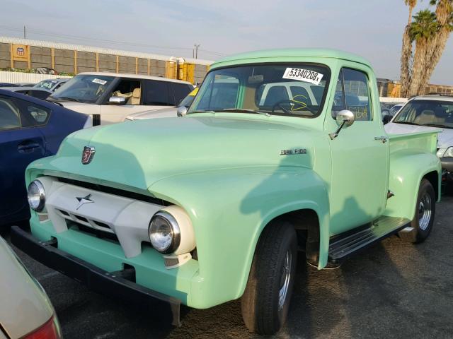 F10D4R22444 - 1954 FORD F100 TEAL photo 2