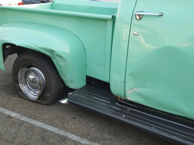 F10D4R22444 - 1954 FORD F100 TEAL photo 9