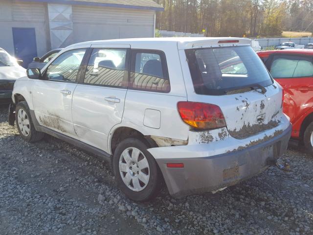 JA4LX31G03U018785 - 2003 MITSUBISHI OUTLANDER WHITE photo 3