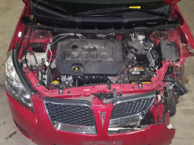 5Y2SP67859Z468284 - 2009 PONTIAC VIBE RED photo 7