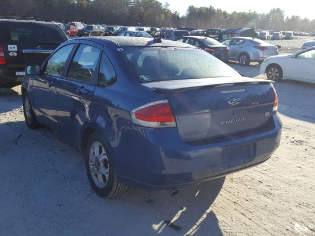 1FAHP36N89W162848 - 2009 FORD FOCUS SES BLUE photo 3