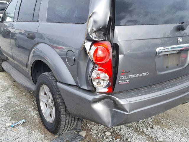 1D4HD48KX6F192282 - 2006 DODGE DURANGO SL GRAY photo 9