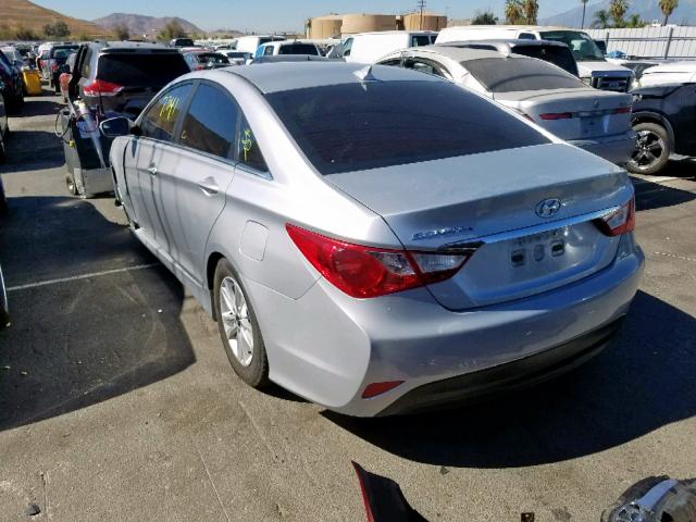 5NPEB4AC6EH883144 - 2014 HYUNDAI SONATA GLS SILVER photo 3