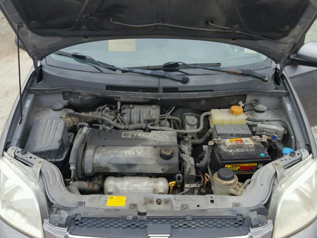 KL1TD56658B085404 - 2008 CHEVROLET AVEO BASE Сұр фото 7