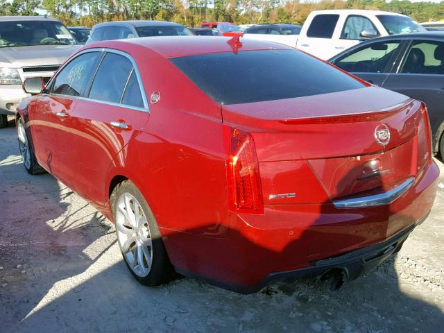 1G6AC5S39D0122980 - 2013 CADILLAC ATS PERFOR RED photo 3