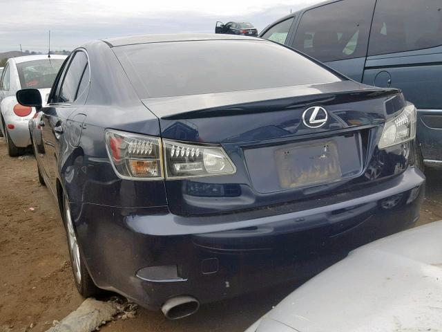 JTHBE262165001649 - 2006 LEXUS IS 350 BLUE photo 3