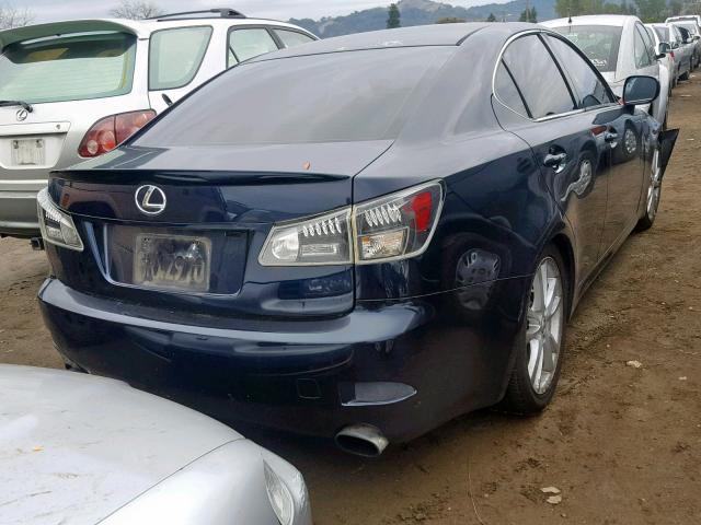 JTHBE262165001649 - 2006 LEXUS IS 350 BLUE photo 4