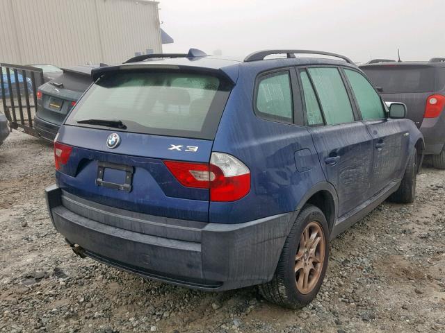 WBXPA73455WC52257 - 2005 BMW X3 2.5I BLUE photo 4