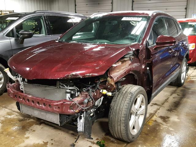 5LMCJ1C9XGUJ28011 - 2016 LINCOLN MKC PREMIE BURGUNDY photo 2