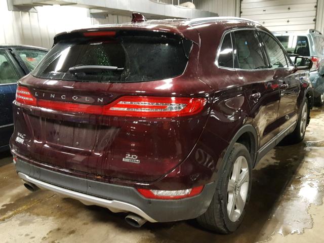 5LMCJ1C9XGUJ28011 - 2016 LINCOLN MKC PREMIE BURGUNDY photo 4