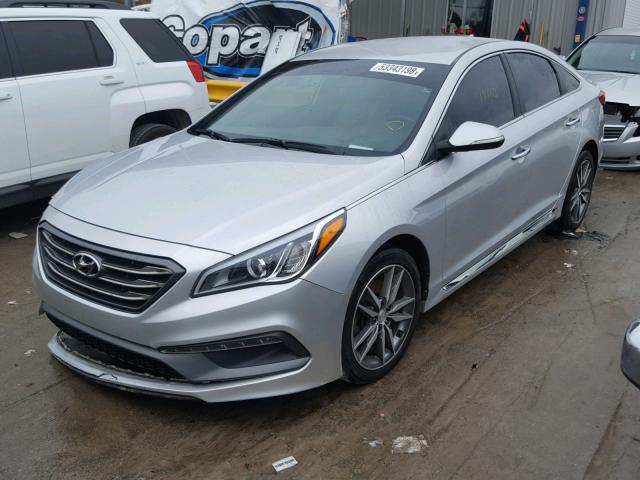 5NPE34AB7FH092370 - 2015 HYUNDAI SONATA SPO SILVER photo 2