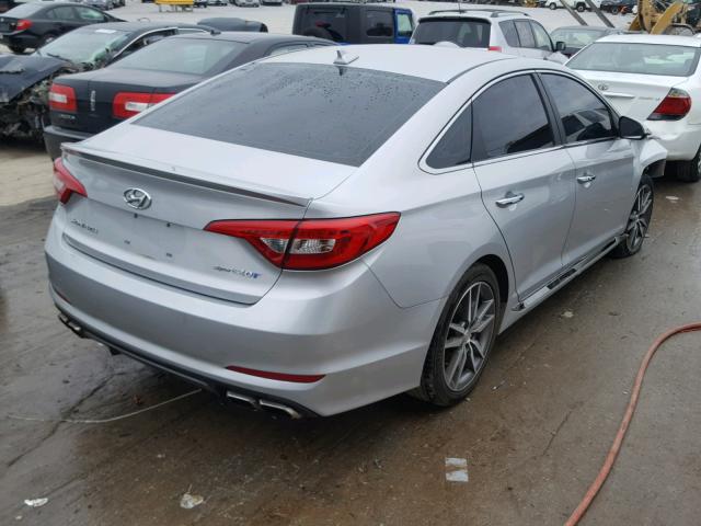 5NPE34AB7FH092370 - 2015 HYUNDAI SONATA SPO SILVER photo 4